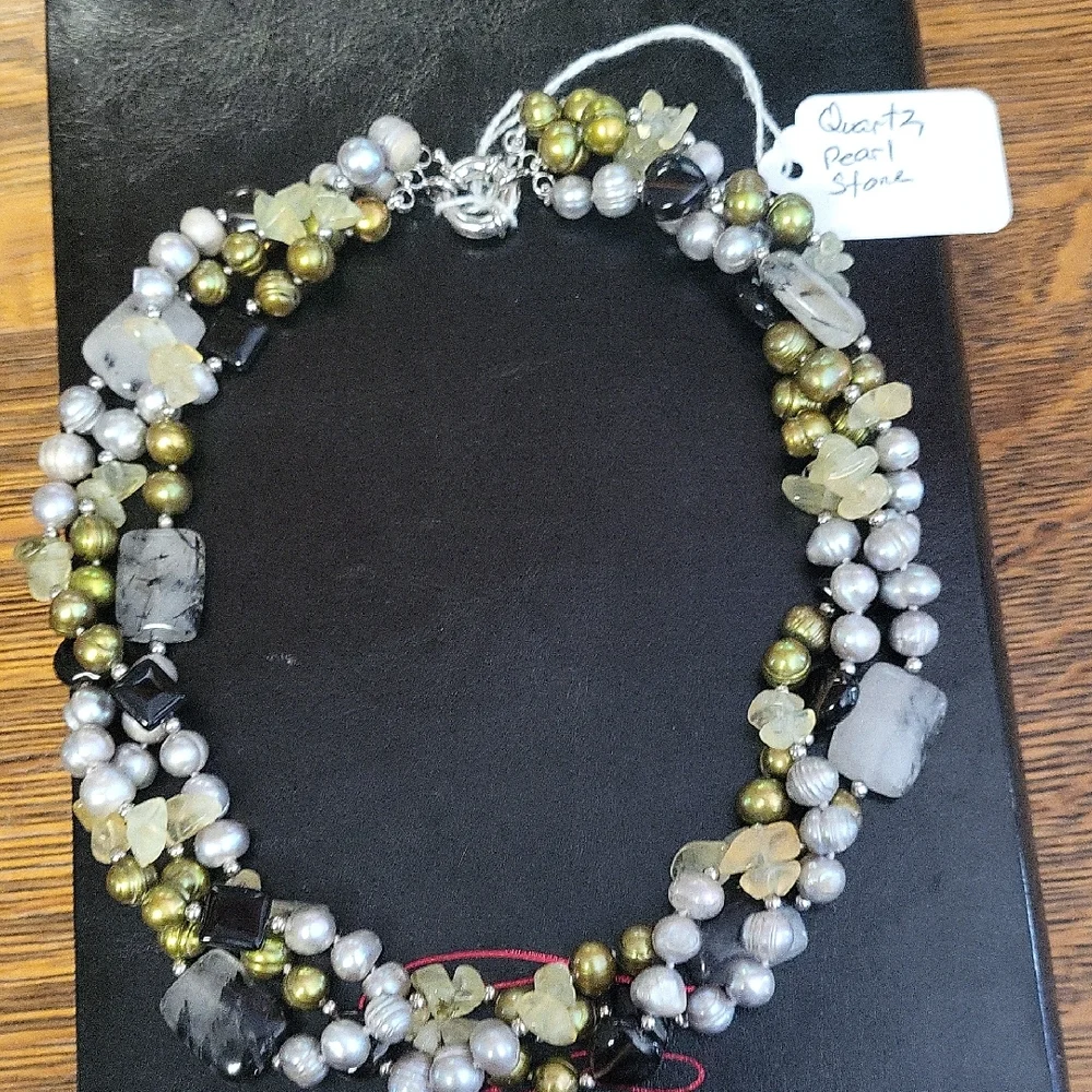 Elegant Multi-Strand Beaded Necklace - Picture 10 of 10